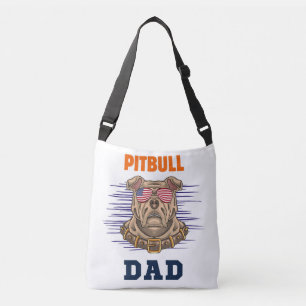 Bolsa Ajustável Pitbull Pai Dog Vintage EUA Flag