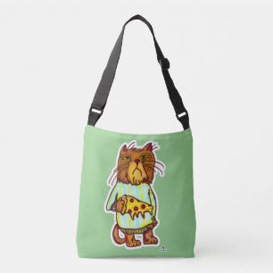 Bolsa Ajustável Pizza Grumpy Pet Engraçado Gato Humor de Arte