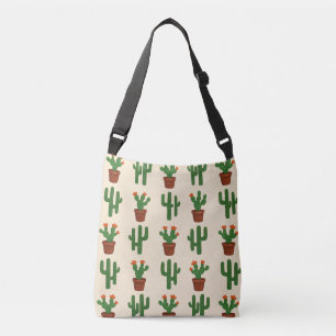 Bolsa Ajustável Plantas de Cacto Cor de Creme e Verde