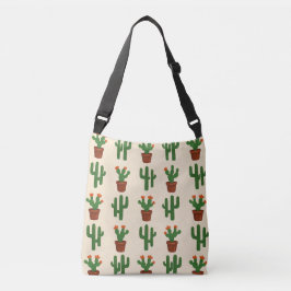 Bolsa Ajustável Plantas de Cacto Creme e Verde