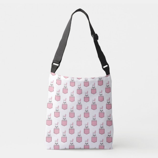 Bolsa Ajustável Pocket Pet Bunny Pattern (Frente)