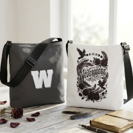 Bolsa Ajustável Poema Corvo Gótico Literário Romântico Sombrio