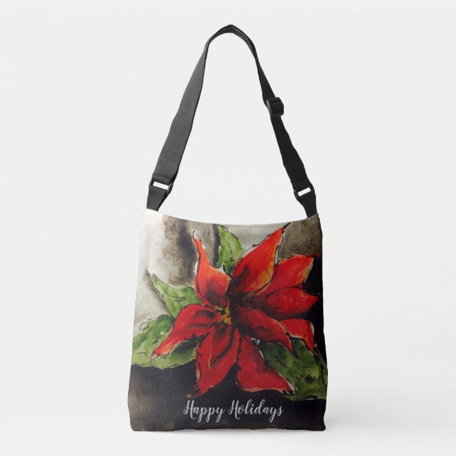 Bolsa Ajustável Poinsettia Natal (Frente)