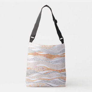 Bolsa Ajustável Pointilismo Wavy Polka: Têxtil de Doodle Cute