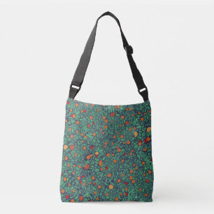 Bolsa Ajustável Pomar Rico: Padrão de Árvore Vintage.