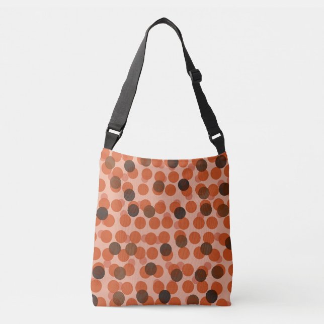 Bolsa Ajustável Pontos laranja tangerina e marrom (Frente)