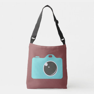 Bolsa Ajustável Pop Art Blue Camera Burgundy