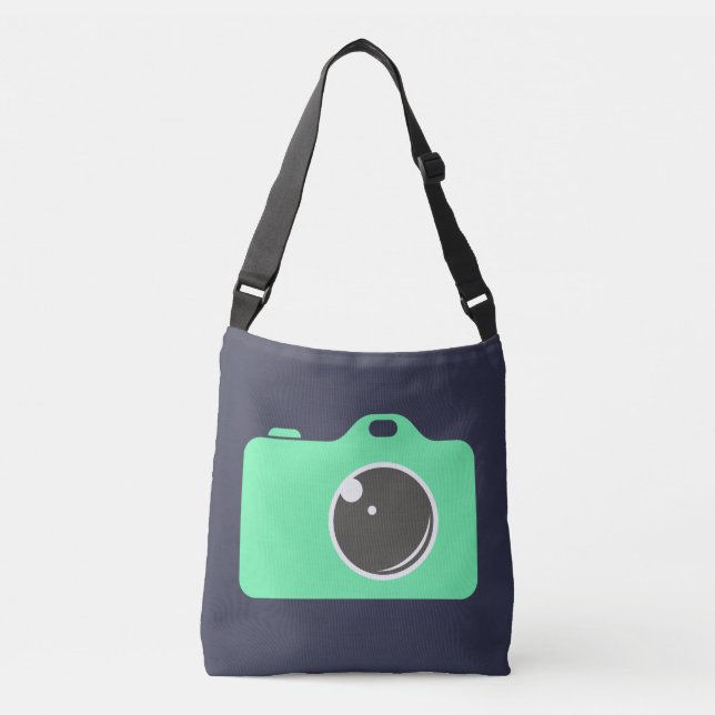 Bolsa Ajustável Pop Art Green Camera Blue (Frente)