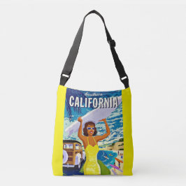 Bolsa Ajustável Poster de viagens Vintage Yellow Southern Californ