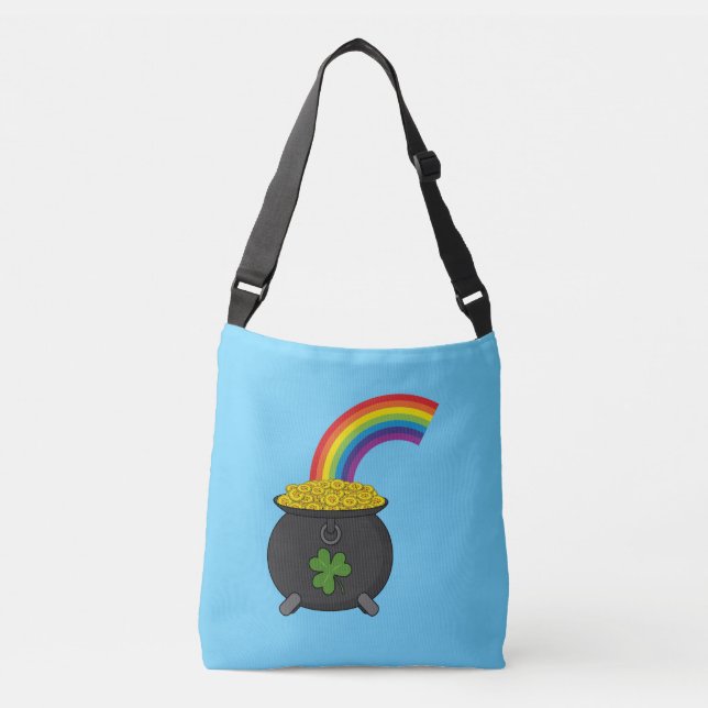 Bolsa Ajustável Pote de Cartoon Dourado do Arco-Íris (Frente)