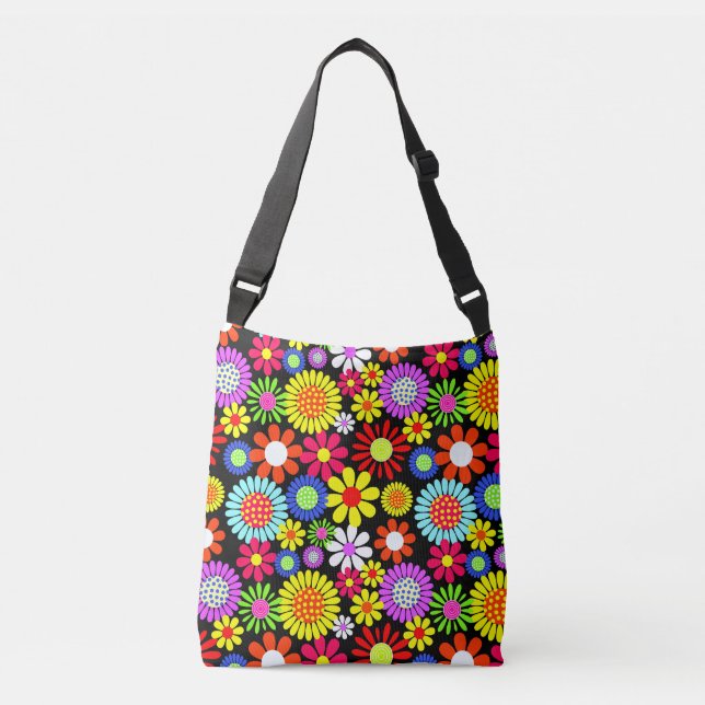 Bolsa Ajustável Potência das flores do hippie-primavera (Frente)