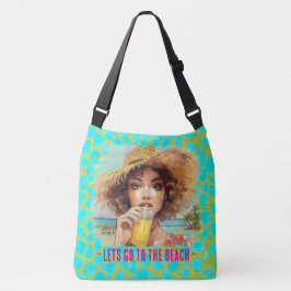 Bolsa Ajustável Praia Tropical, Vamos à Praia, Laranja Turquesa