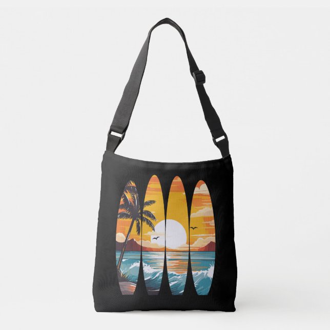 Bolsa Ajustável Pranchas de Surf ao Pôr do Sol (Frente)