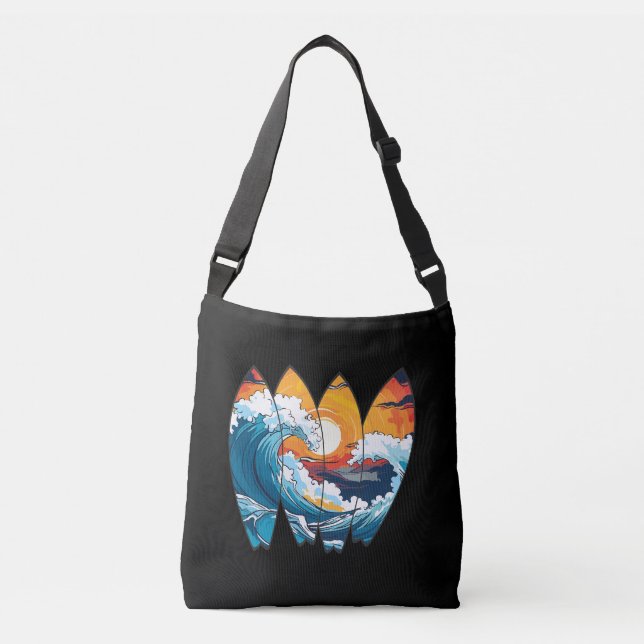 Bolsa Ajustável Pranchas de Surf Ondas de Surf (Frente)