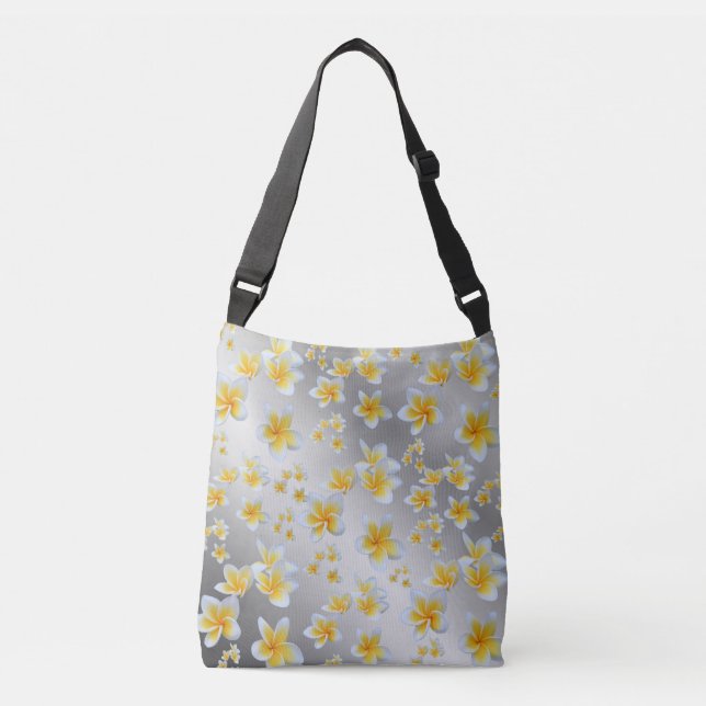 Bolsa Ajustável prata,asiática, amarela, branca, florescente, bril (Frente)