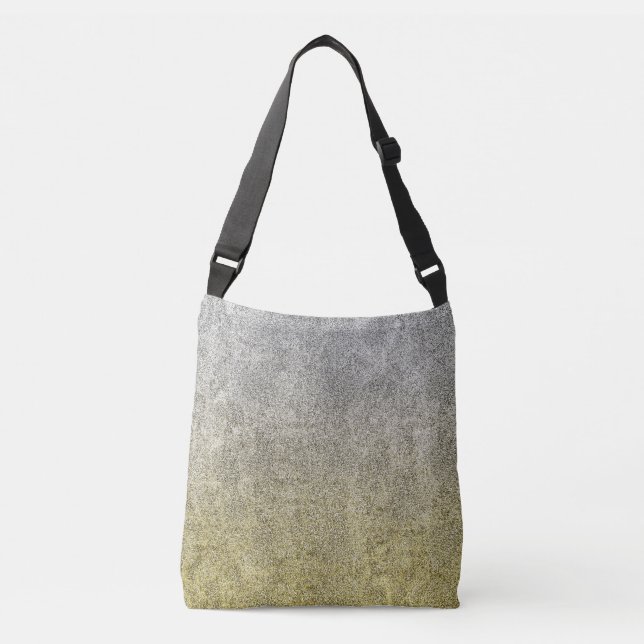 Bolsa Ajustável Prateado de queda e gradiente de brilho Dourado (Frente)