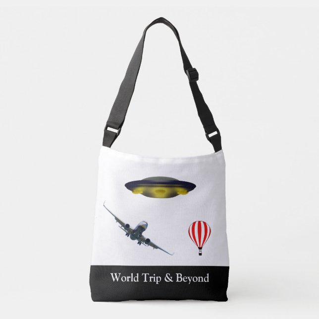 Bolsa Ajustável Prato voador, avião e balão de ar quente (Frente)