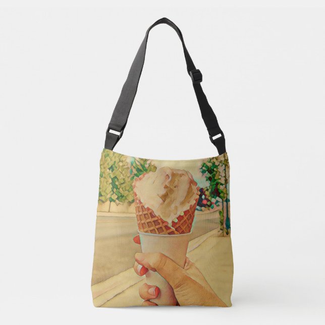 Bolsa Ajustável presente de amante de sorvete (Frente)
