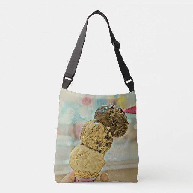 Bolsa Ajustável presente de aniversário de sorvete (Frente)