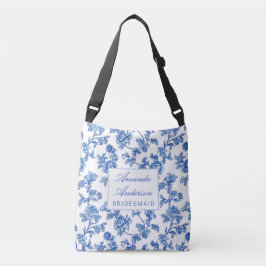 Bolsa Ajustável Presente de Bridesmaid da Chinoiserie Azul e Branc