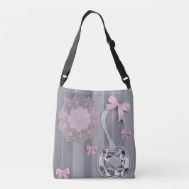 Bolsa Ajustável Presente de casamento Rosa & Cinza arte AI Cristal