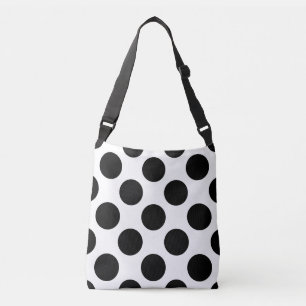 Bolsa Ajustável Preto do teste padrão de bolinhas + seu backgr. &