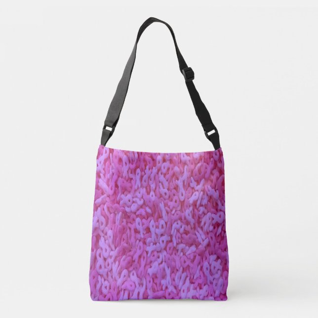 Bolsa Ajustável Prévia de fita rosa (Verso)