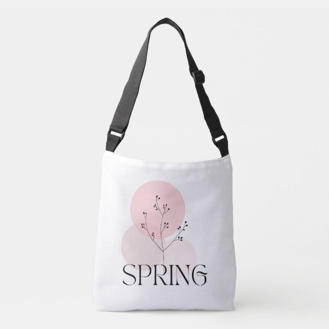 Bolsa Ajustável Primavera Mínimo Rosa e Preto (Frente)