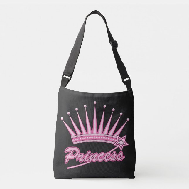 Bolsa Ajustável Princesa Rosa Coroa (Frente)