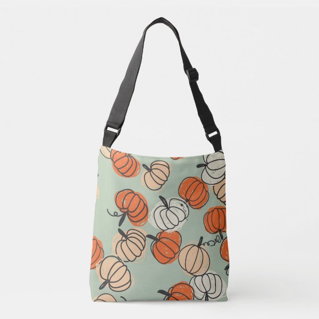 Bolsa Ajustável Pumpkins: Um padrão perfeito de Ação de Graças. (Frente)
