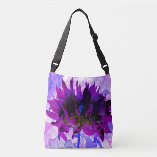 Bolsa Ajustável Púrpura e preto Cactus Dahlia (Frente)