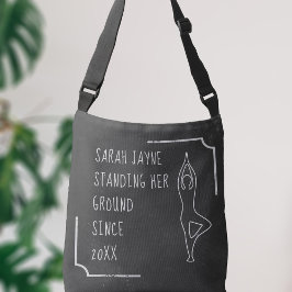 Bolsa Ajustável Quadro de tópicos do Yoga Engraçado Negro e Branco