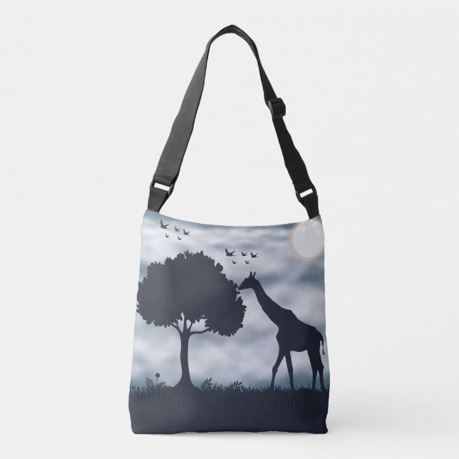 Bolsa Ajustável Quando a Lua sussurra para a Girafa (Frente)