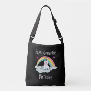 Bolsa Ajustável Quarantine Birthday Unicorn arco-íris