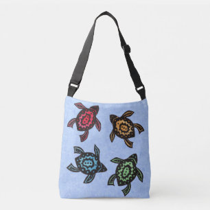 Bolsa Ajustável Quatro escudos coloridos das tartarugas abstrato