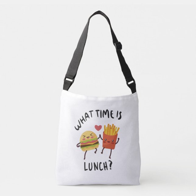 Bolsa Ajustável Que horas é o almoço (Frente)