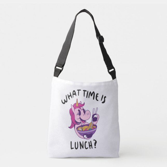Bolsa Ajustável Que horas é o almoço (Frente)