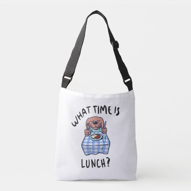 Bolsa Ajustável Que horas é o almoço (Frente)