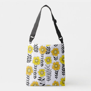 Bolsa Ajustável Rabiscos de margarida em amarelo e preto