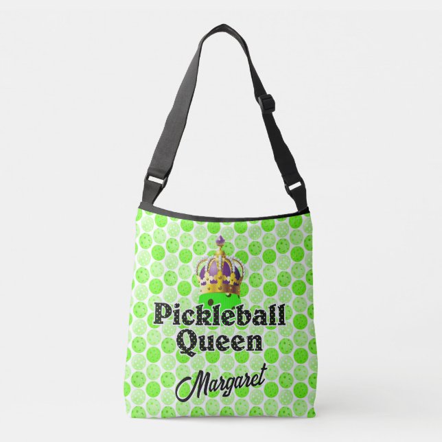Bolsa Ajustável Rainha de Pickleball - Coroa Vestida de Pickleball (Frente)