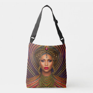 Bolsa Ajustável Rainha Negra Elegante: Arte Mês da História Negra
