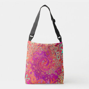 Bolsa Ajustável Raio de mármore roxo e Abstrato