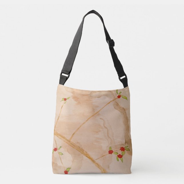 Bolsa Ajustável Ramificações primavera com Flores Vermelhas (Frente)
