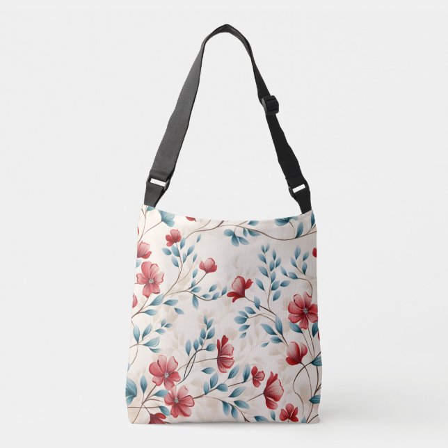 Bolsa Ajustável Ramo Floral Botânico Elegante (Frente)