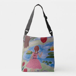 Bolsa Ajustável Rapariga Com Um Balão Vermelho