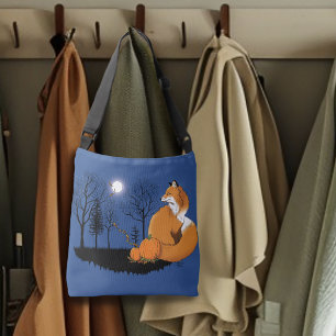 Bolsa Ajustável Raposa azul Vermelho de Outono