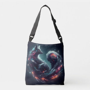 Bolsa Ajustável Raposa Espiritual Cósmica Estelar Fantasia Animal