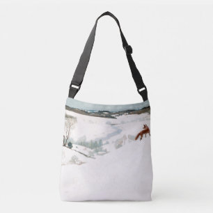 Bolsa Ajustável Raposa na neve, 1935 por Newell Convers Wyeth