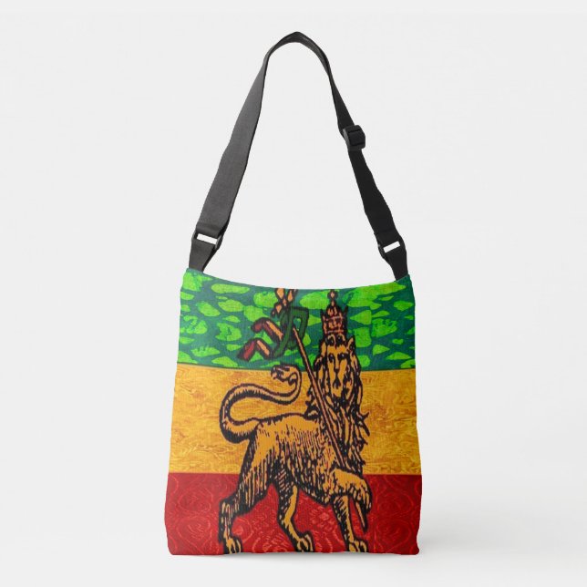 Bolsa Ajustável Rasta Leão de Judah Flag (Frente)