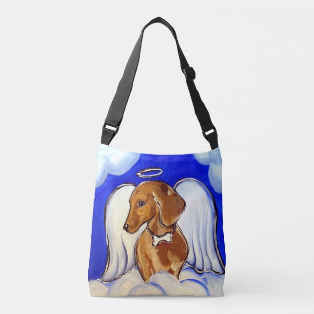 Bolsa Ajustável Red Dachshund Angel (Frente)